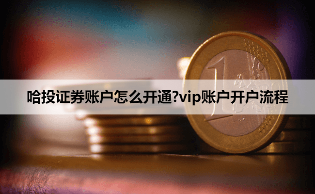 哈投证券账户怎么开通?vip账户开户流程