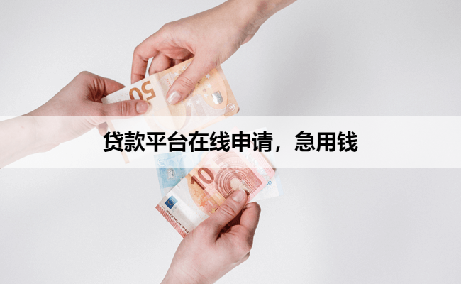 贷款平台在线申请，急用钱