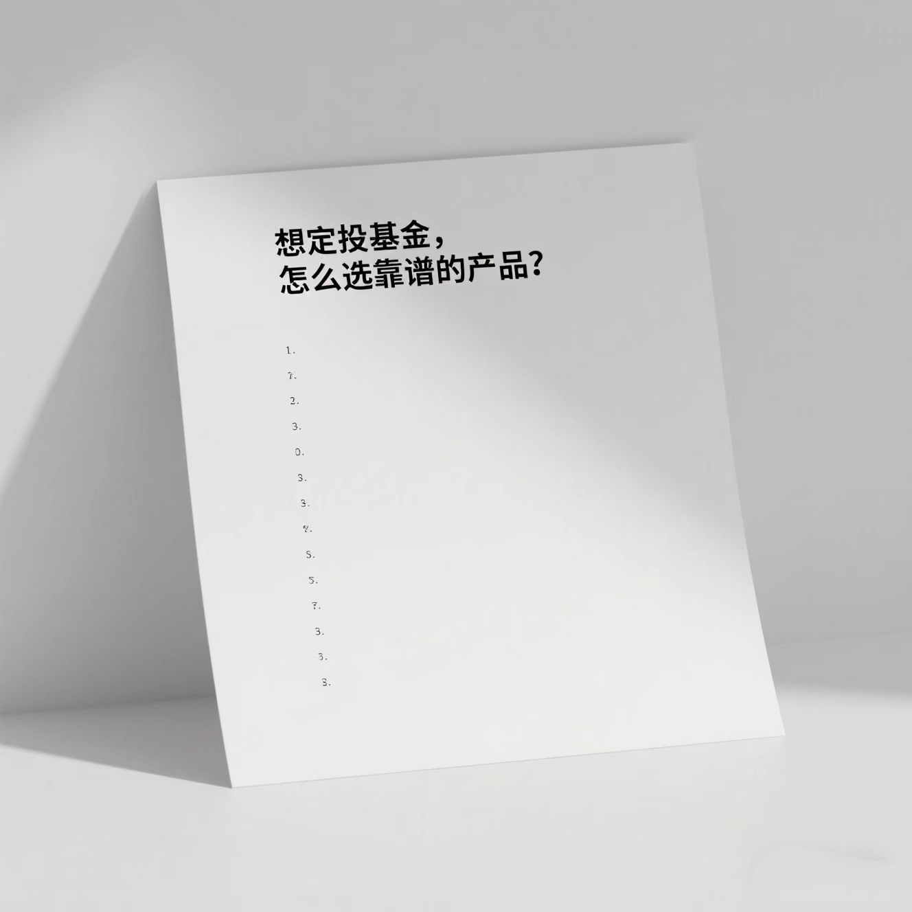 想定投基金，怎么选靠谱的产品？