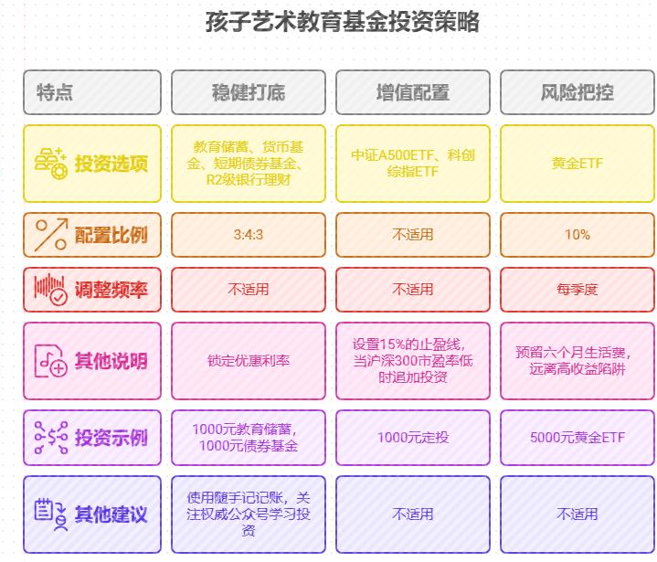 2025年上半年收官，想给孩子储备艺术培训费用，新手小白下半年投资咋搞