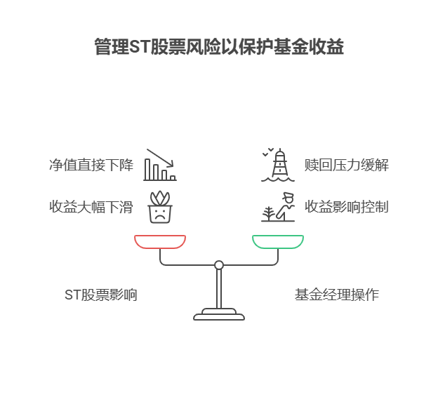 宝子们先别慌!基金持仓股被ST,年化收益可能下滑3%-10%甚至更多,但具体得看ST股票在基金里的占比、市场反应和基金经理操作! 一、ST股票对基金净值的“直接暴击” ST股票因财务问题或经营风险被特别处理,股价通常暴跌(比如2024年ST板块平均跌超36%,多只ST股连续跌停超20天)。如果基金重仓ST股(比如持仓占比超5%),股价暴跌会直接拉低基金净值。假设基金原本年化收益5%,重仓的ST股跌30%,可能让年化收益下滑3%-5%;若ST股退市(2024年已有10多只ST股退市),净值可能暴跌10%以上。 二、市场情绪和基金经理操作“放大影响” ST股票会引发投资者恐慌,导致基金被大量赎回,基金经理可能被迫卖出其他优质资产应对赎回,进一步拖累收益。比如2024年某基金因持仓ST股净值下跌,投资者赎回超30%,基金经理卖出股票补流动性,最终年化收益从8%跌至-2%。不过,如果基金经理及时清仓ST股(比如某指数基金在成分股“戴帽”后快速调仓),影响可能控制在1%以内。 总结:基金持仓ST股是“隐形炸弹”,年化收益可能大幅下滑! 我公司名列行业前列,具备雄厚师资力量,能帮你筛选“无ST风险”的优质基金,右上角关注我们,免费领《基金避雷指南》,让你的钱“稳稳增值”!