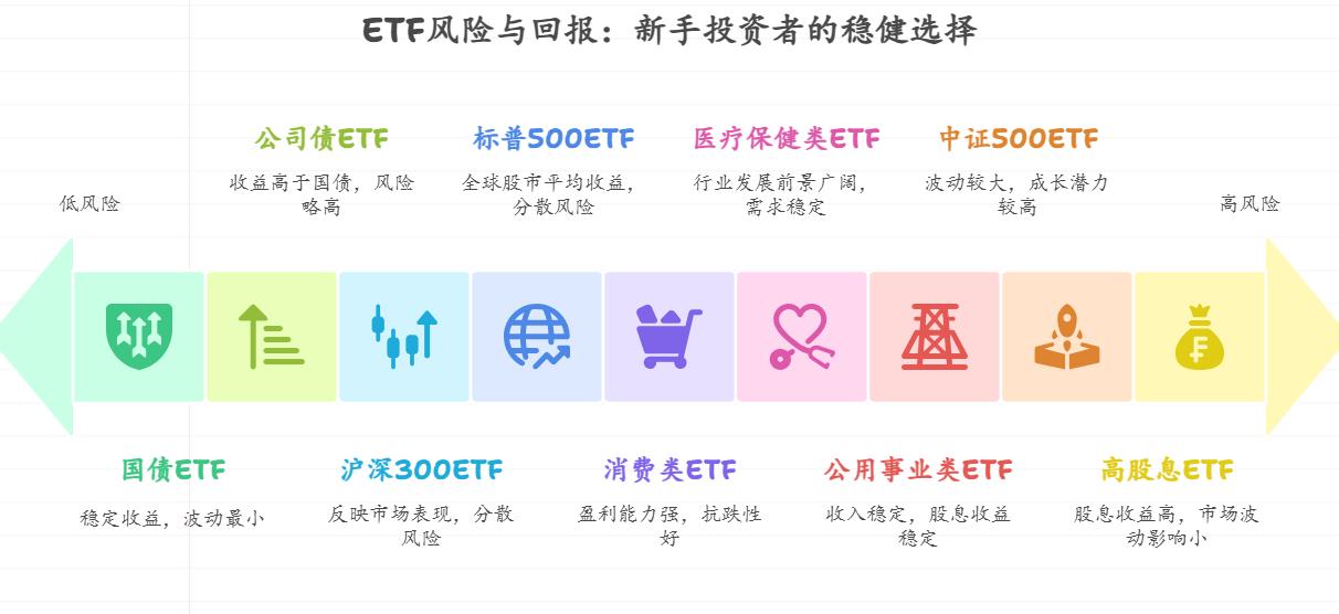 手里有 5000 元想试手的新手,面对万只基金学 ETF 想赚钱,先投小部分试试水的话,选哪种 ETF 收益更稳妥、适合新手入门?