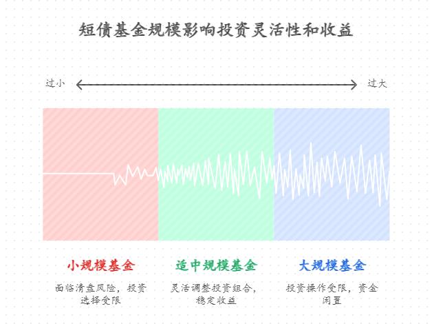 学生党用 1 万元生活费买短债基金，该选规模大的还是小的？比如为攒学费选短债，怎么判断规模是否合适，避免流动性问题？