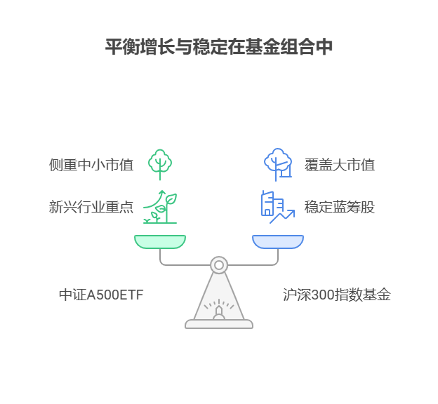 新手想买些基金，A500ETF基金和哪个基金组合起来适合新手小白?