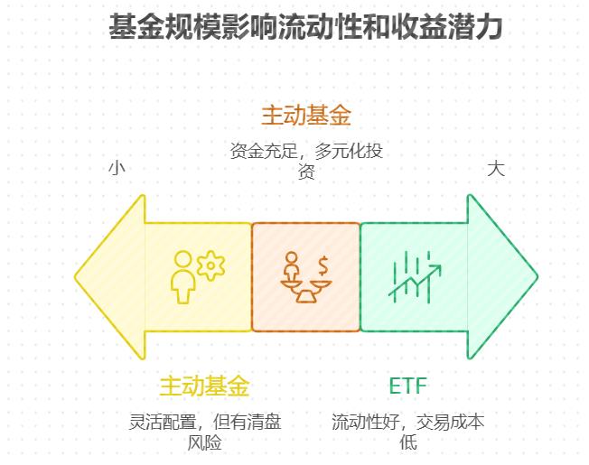 手里有30万闲钱,支付宝买基金,想避开规模太小的基金,选多大规模的主动基金或ETF,既能控流动性风险又不影响收益?