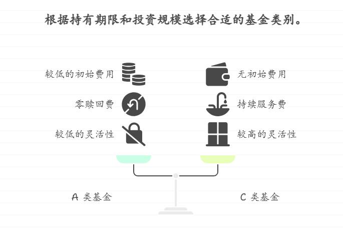 退休用养老金买基金长期持有,选A类还是C类更划算?持有3年以上的话,哪种手续费更低?怎么选省钱?