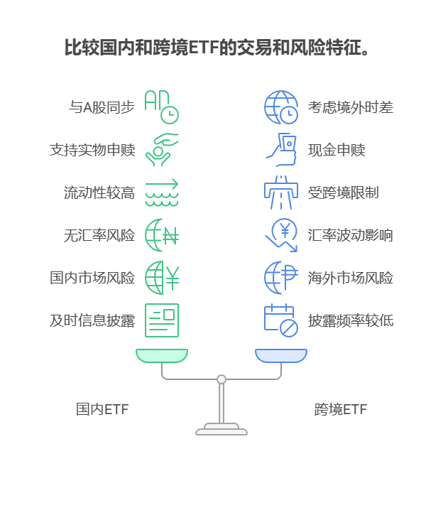 跨境ETF与国内ETF相比，在交易规则和风险上有何不同，适合哪些投资者?