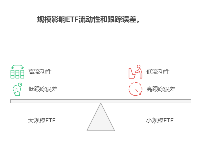 ETF规模的大小对其流动性和跟踪误差有何影响,该如何选择?