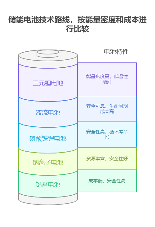手里有40万理财资金，想投资新能源行业的储能电池基金，该产品的技术路线有哪些?