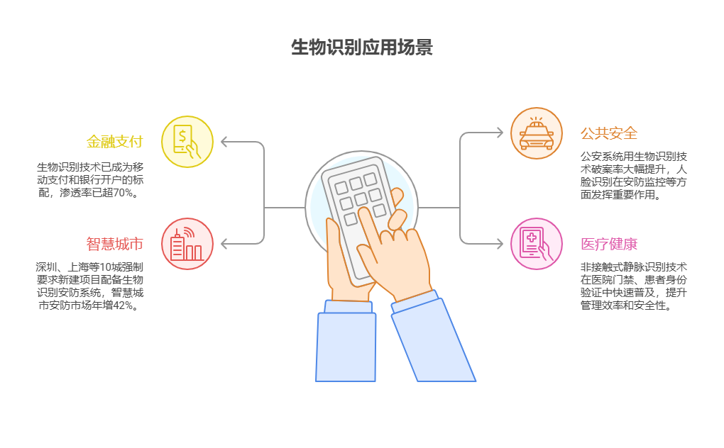 手里有40万理财资金，想布局科技行业的生物识别基金，该技术的应用场景有哪些扩展?