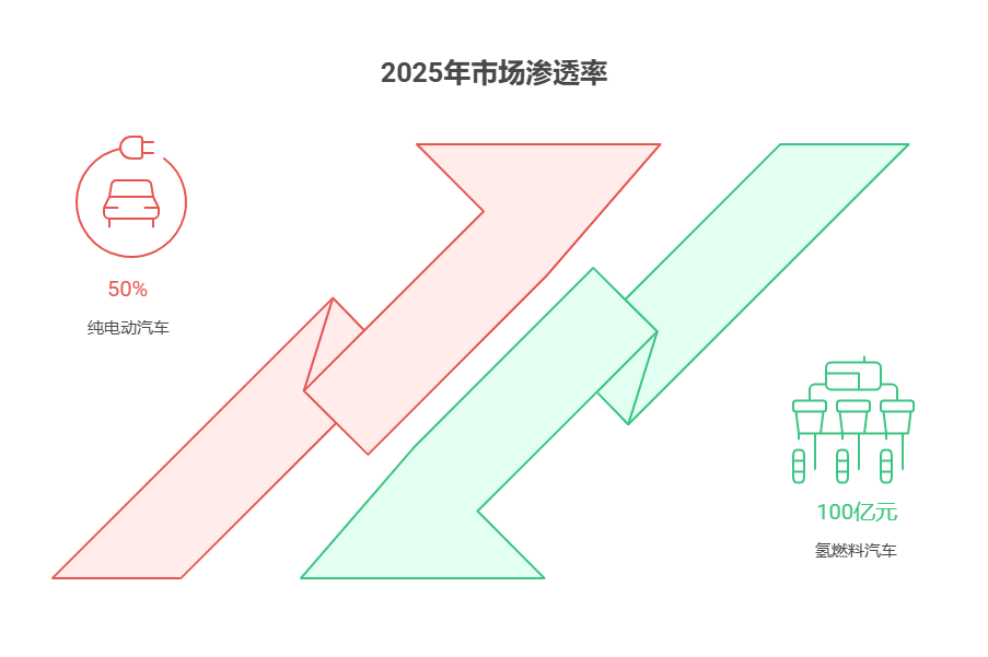 手里有40万理财资金,想布局新能源行业的氢燃料汽车基金,与纯电动汽车相比市场空间如何?