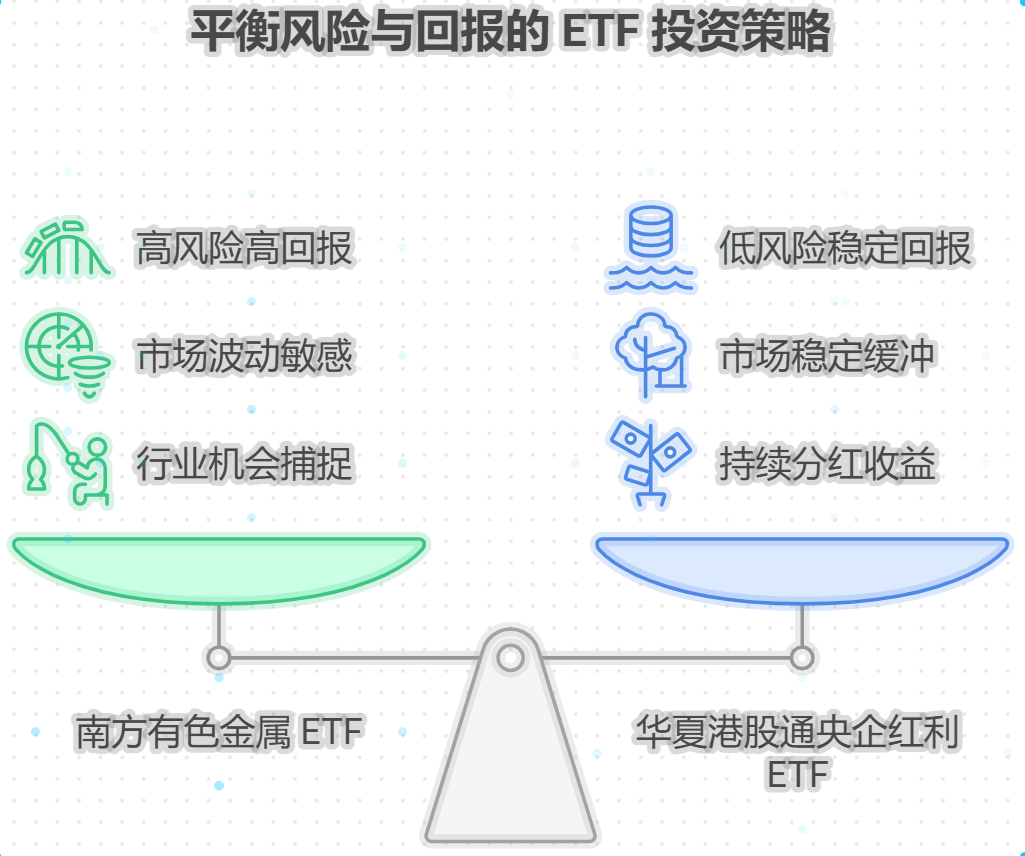 南方有色金属ETF和华夏港股通央企红利ETF怎么搭配投资好？