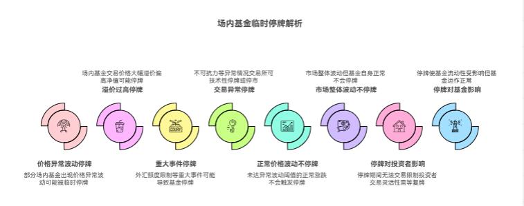 场内基金要是当天价格波动特别大,会不会触发临时停牌啊?