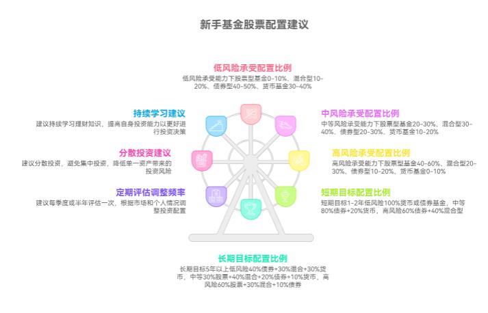 不同风险承受能力的新手,该咋搭配基金和股票的比例呀?