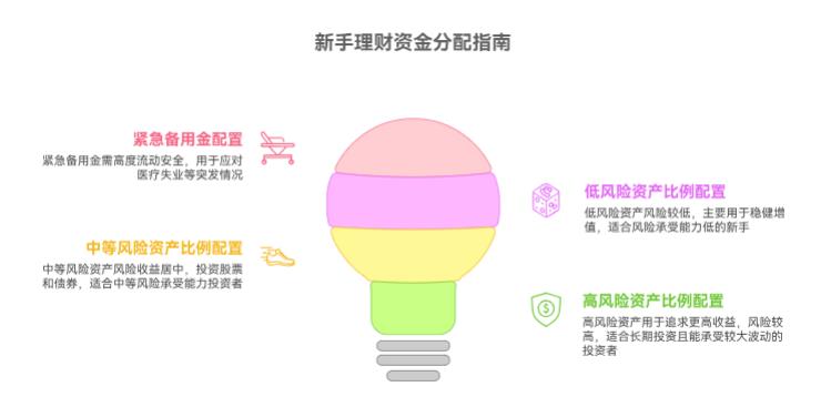 新手理财的资金咋分配呀？股票和基金各自放多少仓位比较合理？