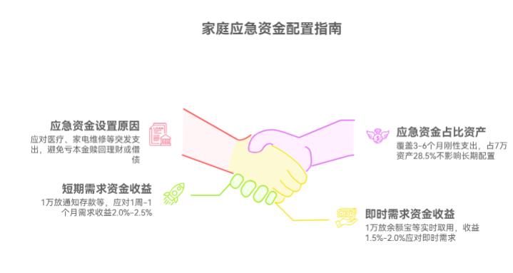 7万家庭资产配置里，要不要留2万活期应急？