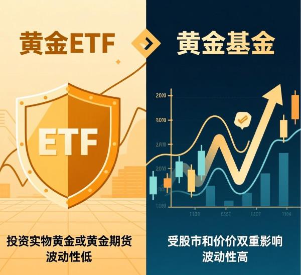 黄金ETF的具体投资标的和黄金基金有区别吗？