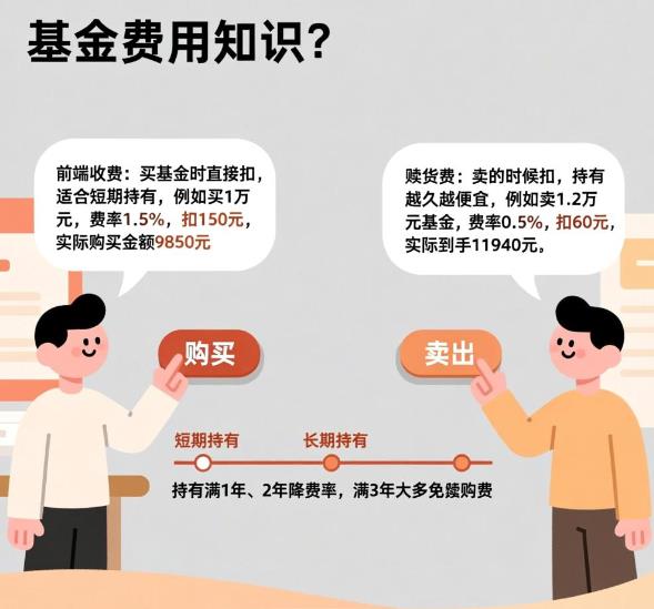 买基金时，申购费和赎回费是咋算的呀？