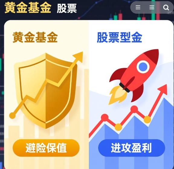 黄金基金和股票型基金比起来，风险和收益差距大不大呀？