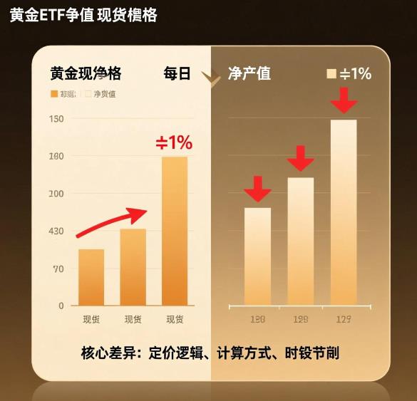 黄金ETF的净值和黄金现货价格为啥会不一样啊？偏差正常吗？