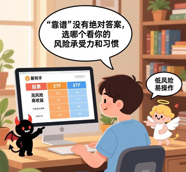 ETF适合咱们理财新手吗？跟场外基金、股票比起来，哪个更靠谱啊？