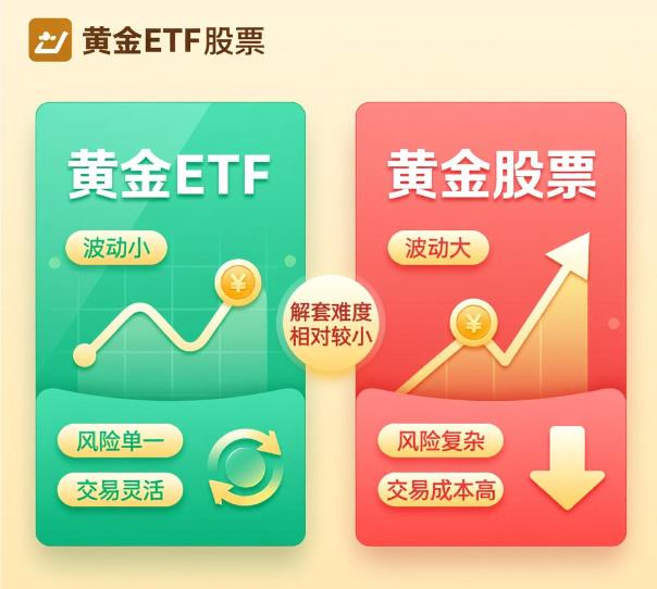 黄金 ETF 和黄金股票哪个更容易解套？