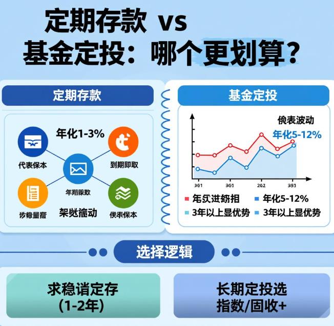 定期存款到期后，转投基金定投会不会更划算？