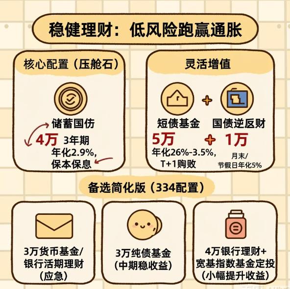 10万元如何理财才能跑赢通胀又不冒太大风险?