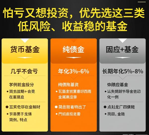 有点闲钱想投资,但怕亏,有没有风险低收益稳定的基金推荐?