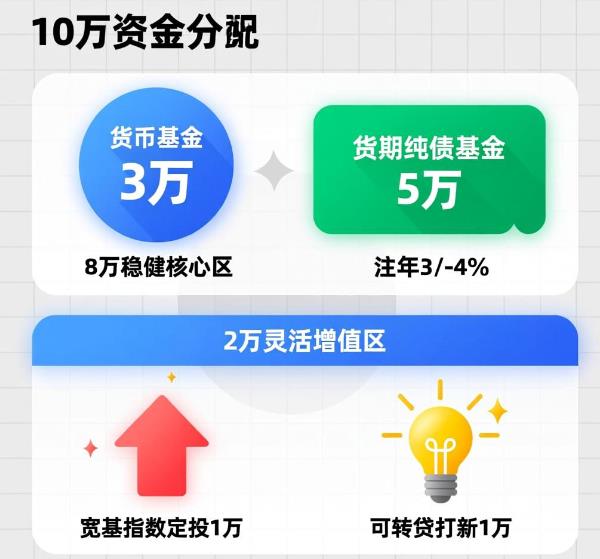 10万块不知道怎么理财,求一个简单可执行的方案