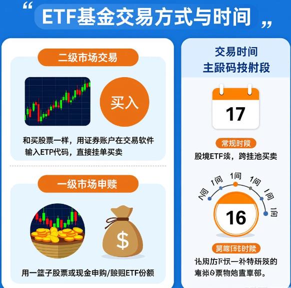 ETF基金怎么交易？交易时间和股票一样吗？