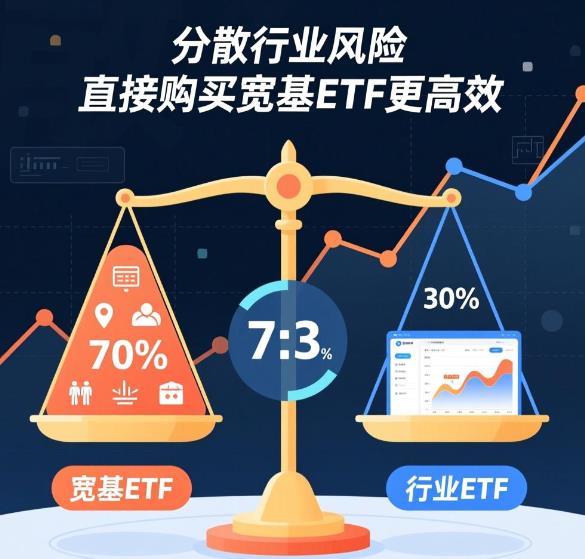 想分散行业风险，是多买几只行业ETF还是直接买宽基ETF？