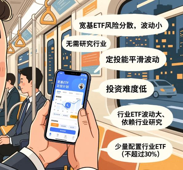 用工资结余定投，宽基ETF和行业ETF谁更适合普通上班族？