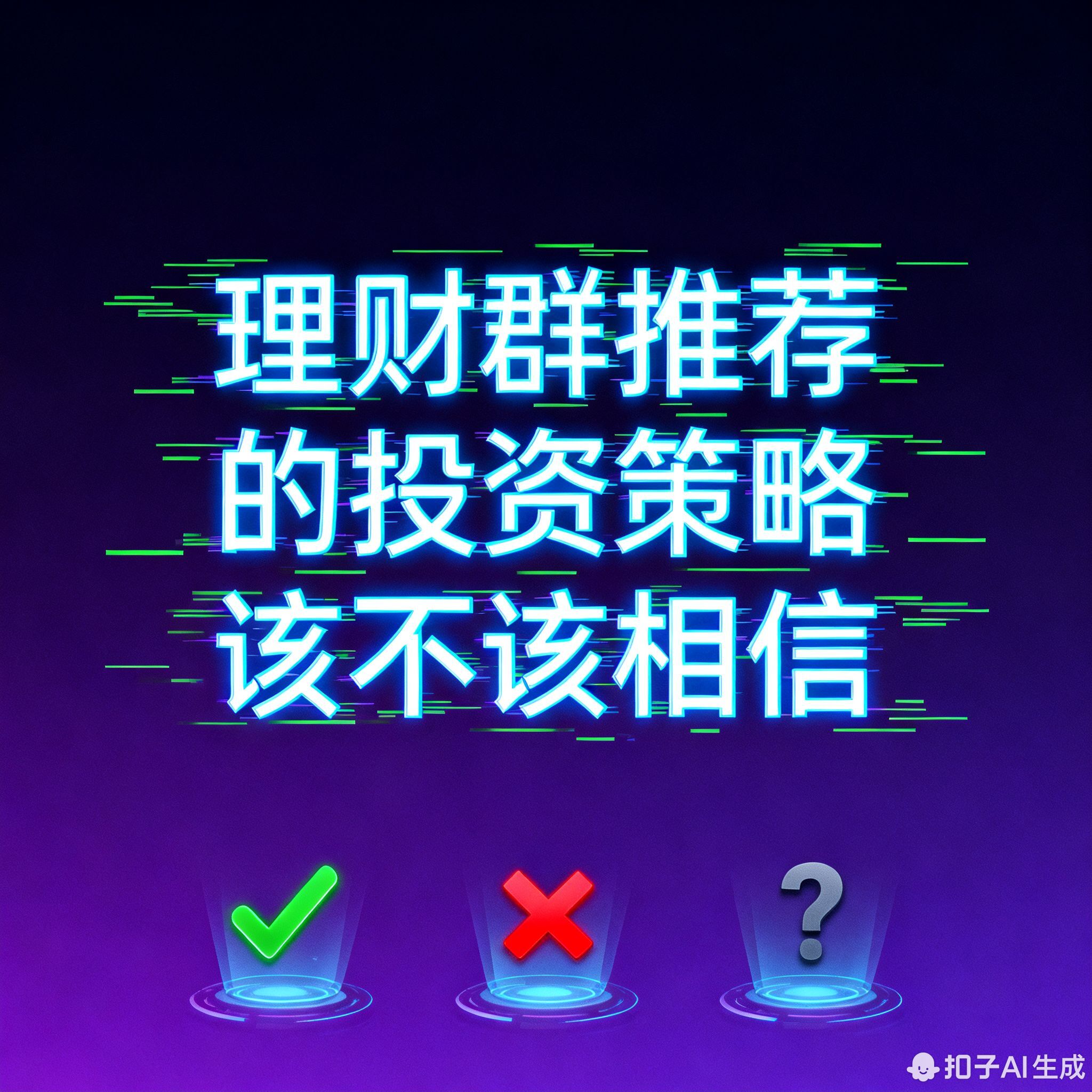 理财群推荐的投资策略该不该相信?