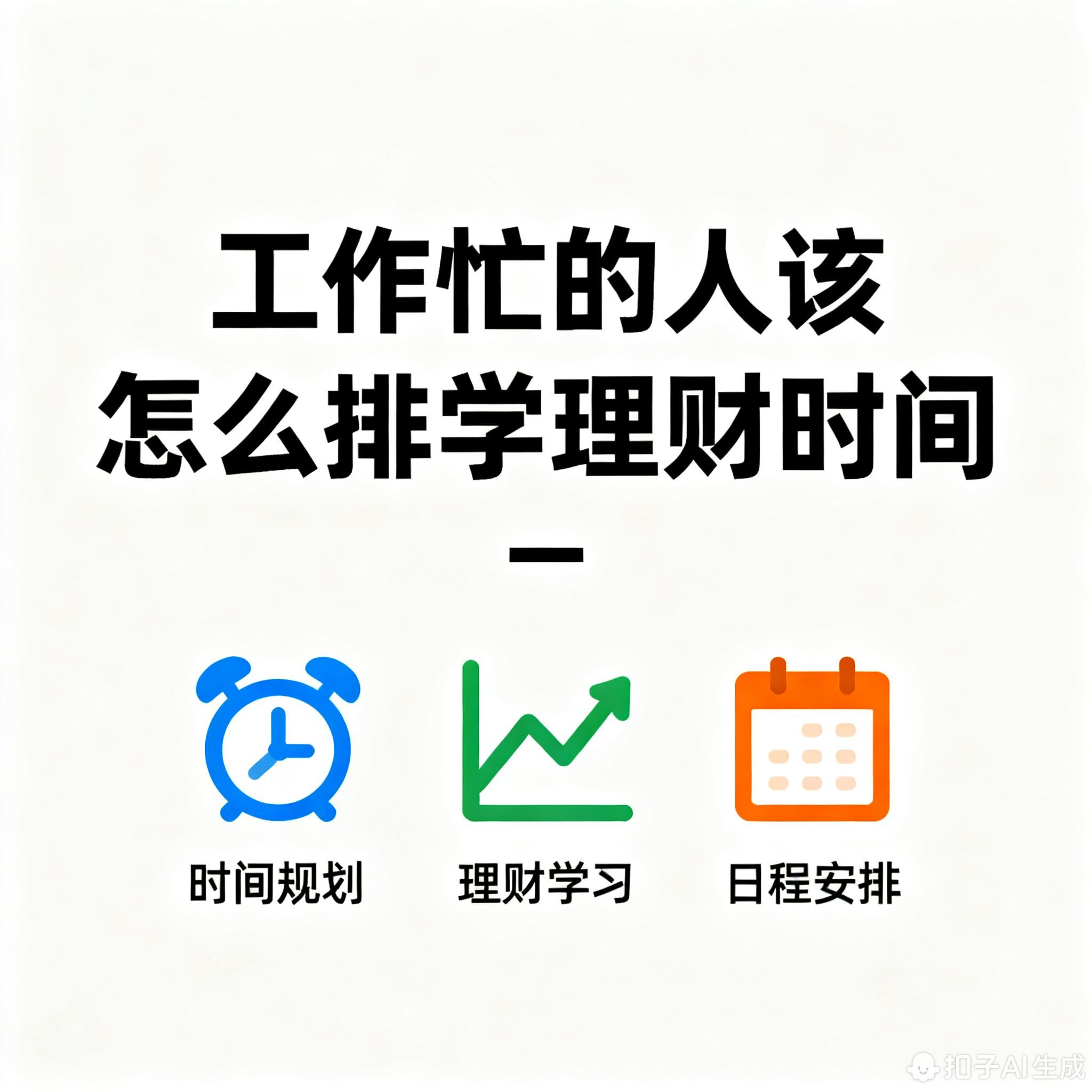 工作忙的人该怎么安排学理财时间?