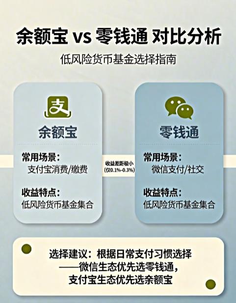 闲钱理财选余额宝还是零钱通?俩收益差得多吗?