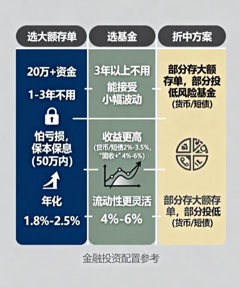 定期存款到期后,转投基金还是存大额存单更划算?