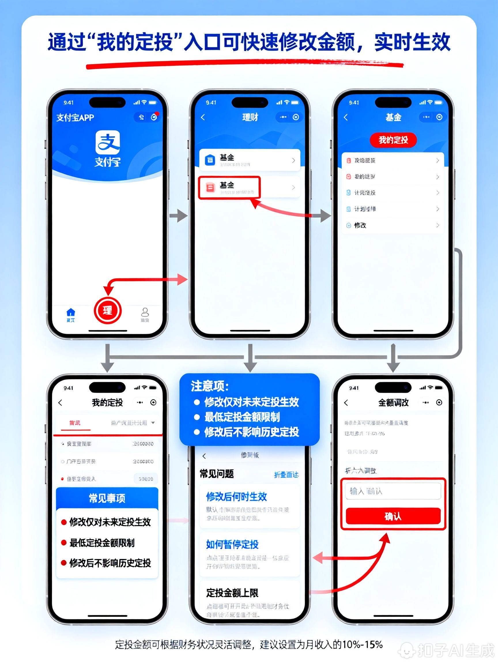 支付宝定投怎么修改定投金额?
