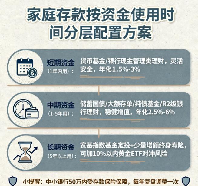 家庭存款该怎么理财?能兼顾安全和收益的那种?