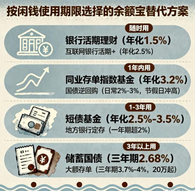 余额宝收益越来越低,有没有能替代的闲钱理财方式?