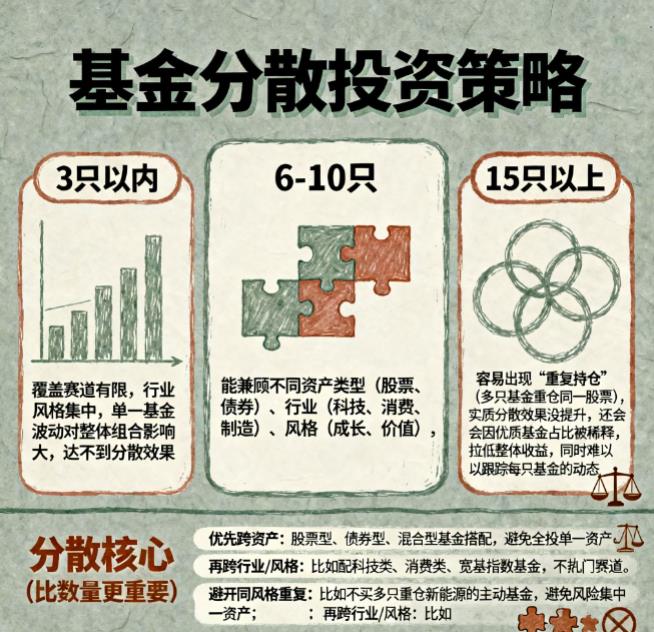 基金分散投资要选多少只?才能真正分散风险呀?