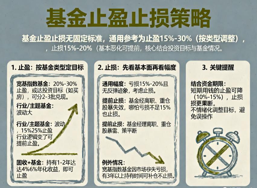 基金涨多少适合止盈？跌多少适合止损呀？