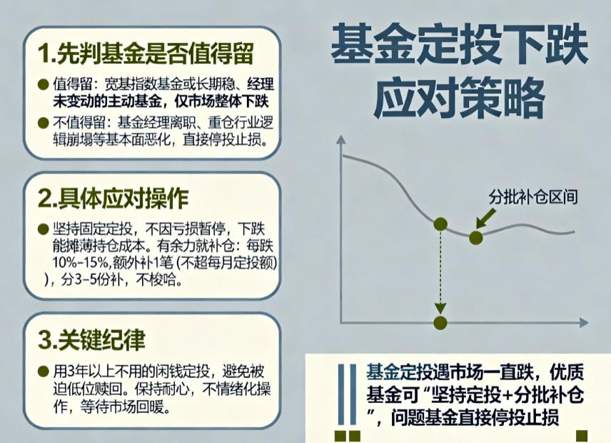 基金定投如果遇到市场一直跌,该咋办呀?