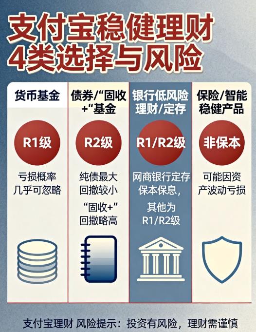 支付宝稳健理财产品有哪些？本金会亏损吗？