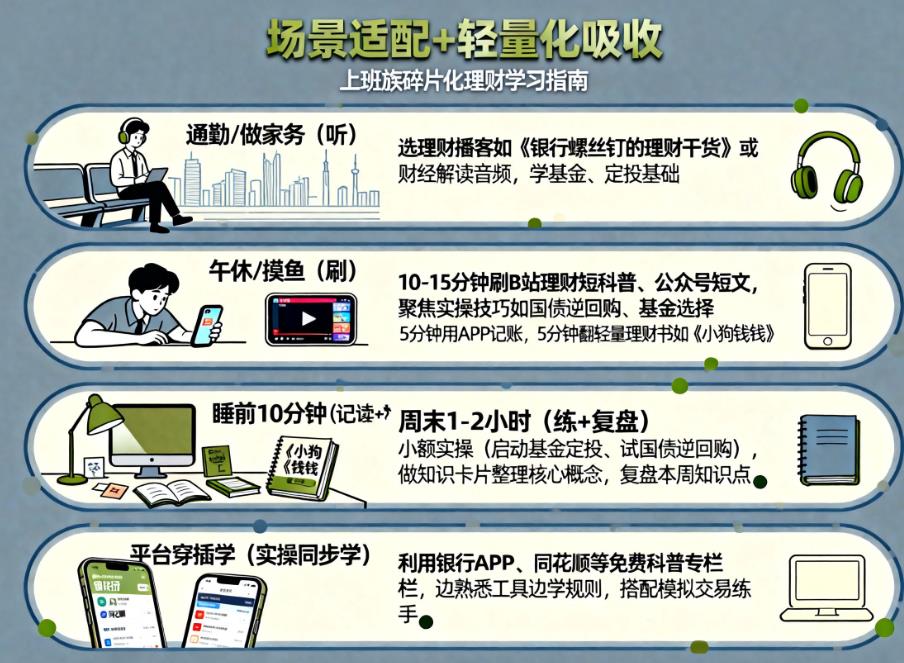 有没有适合上班族的碎片化理财学习方式？