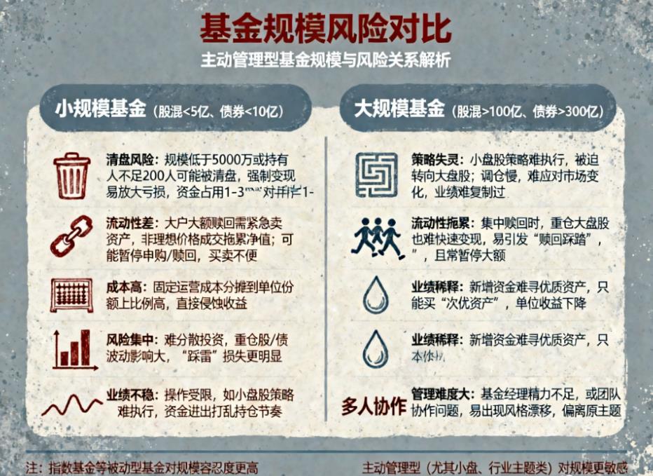 基金规模太大或太小有什么风险?