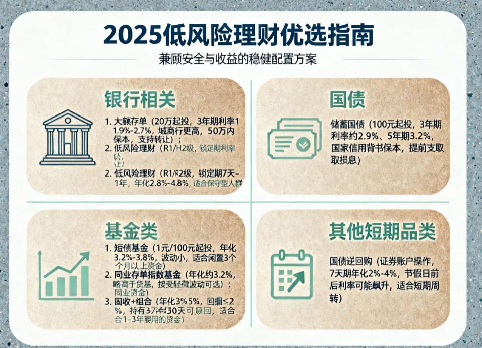 低风险理财有哪些？2025年收益高的推荐？