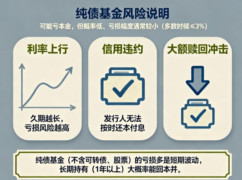 纯债基金也会亏本金吗？什么情况下会亏？
