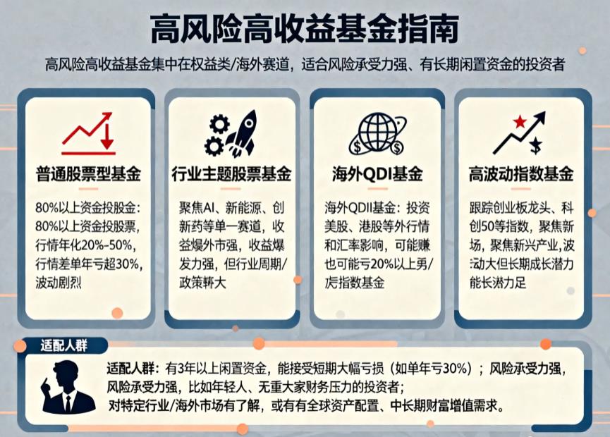 高风险高收益的基金有哪些？适合什么人？