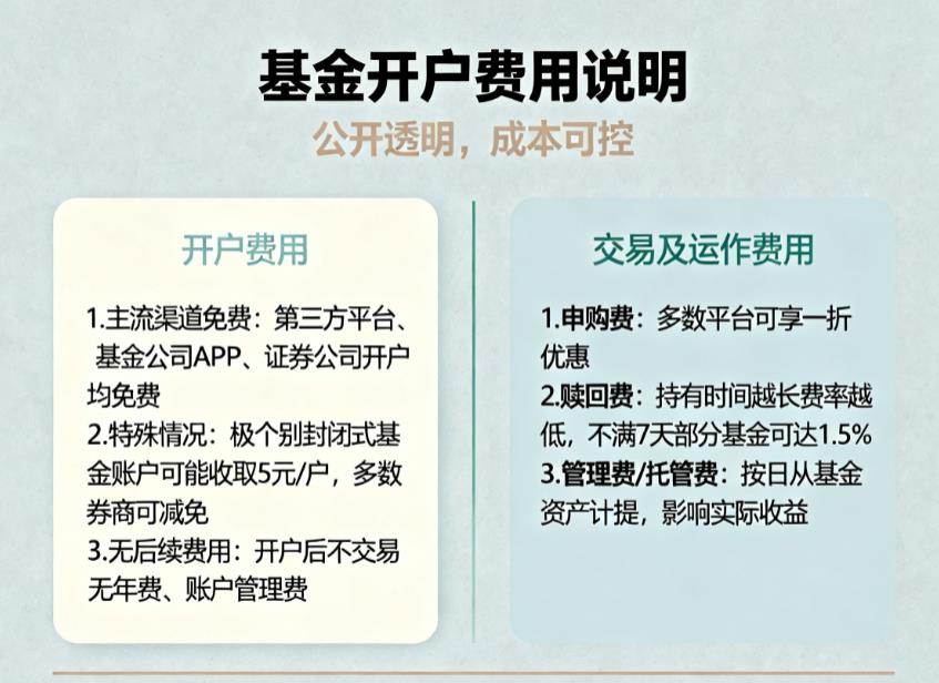 基金开户需要花钱吗？有隐藏费用吗？